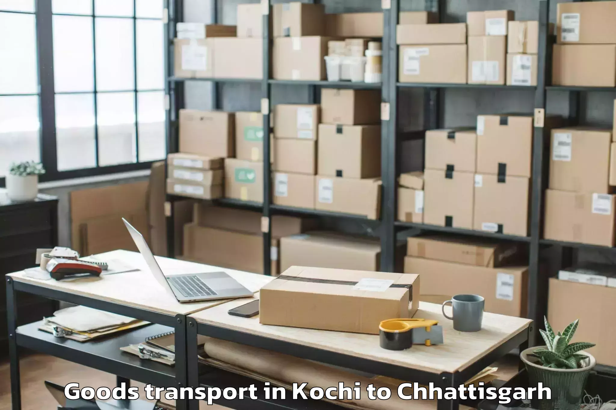 Affordable Kochi to Ambagarh Chowki Goods Transport